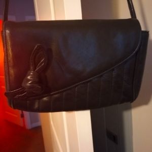 Saddle River Black Leather Purse